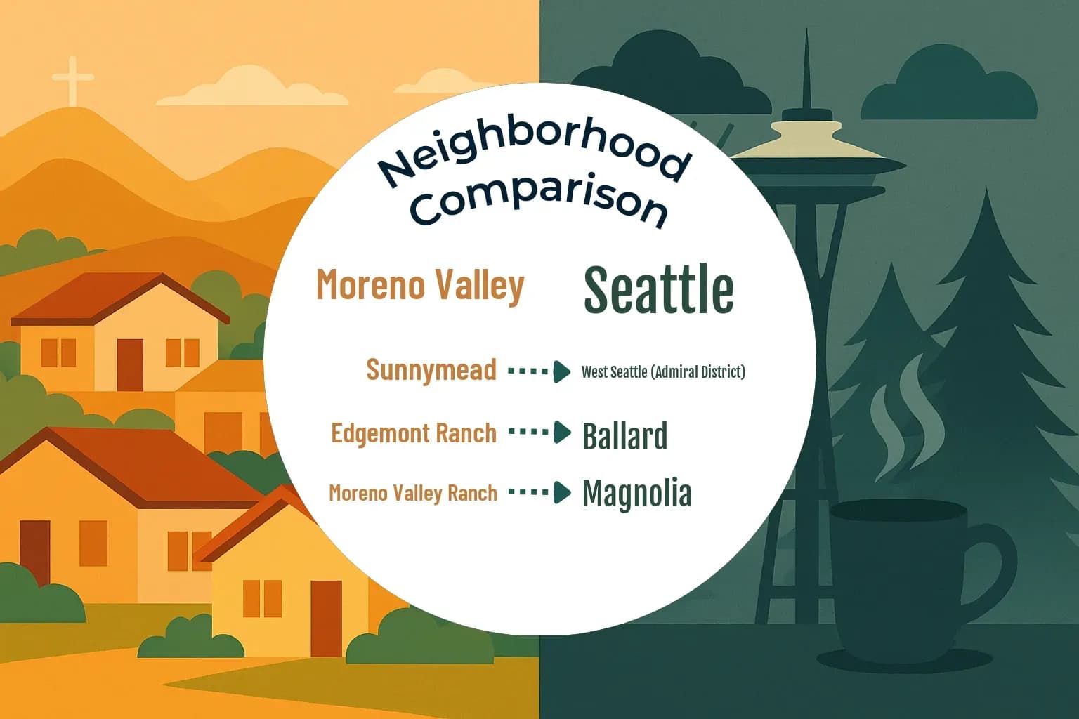 Moreno Valley vs Seattle Neighborhood Comparison
