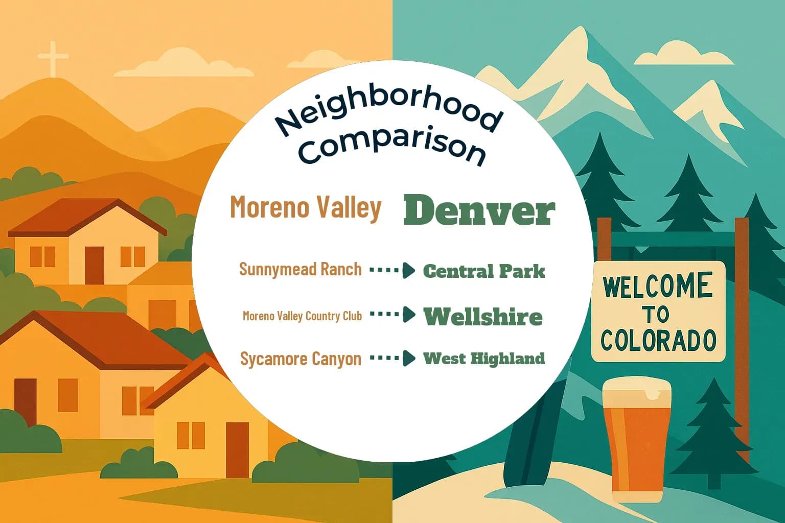 Moreno Valley vs Denver Neighborhood Comparison