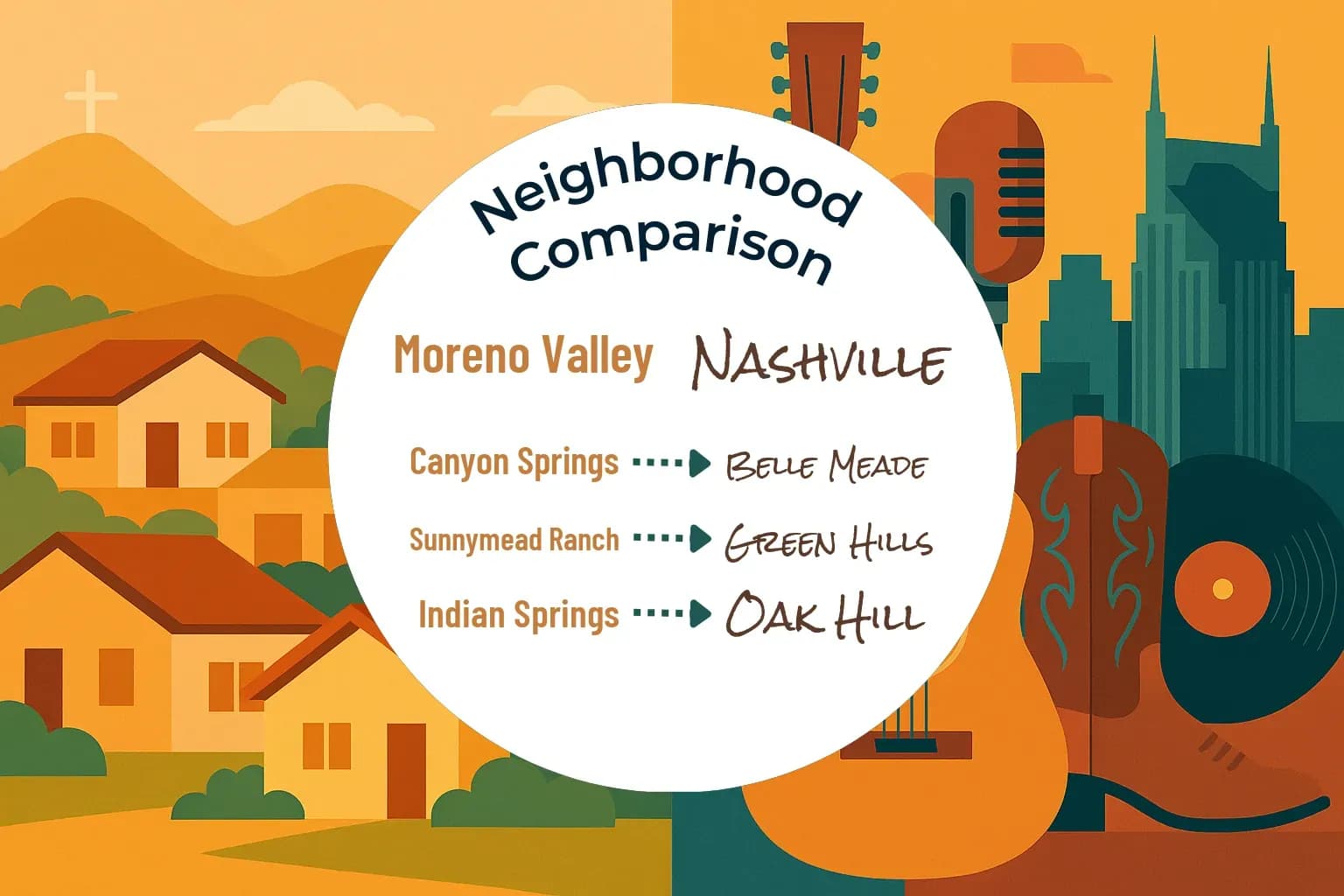 Moreno Valley vs Nashville Neighborhood Comparison