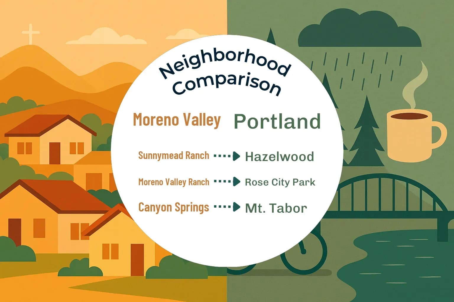 Moreno Valley vs Portland Neighborhood Comparison