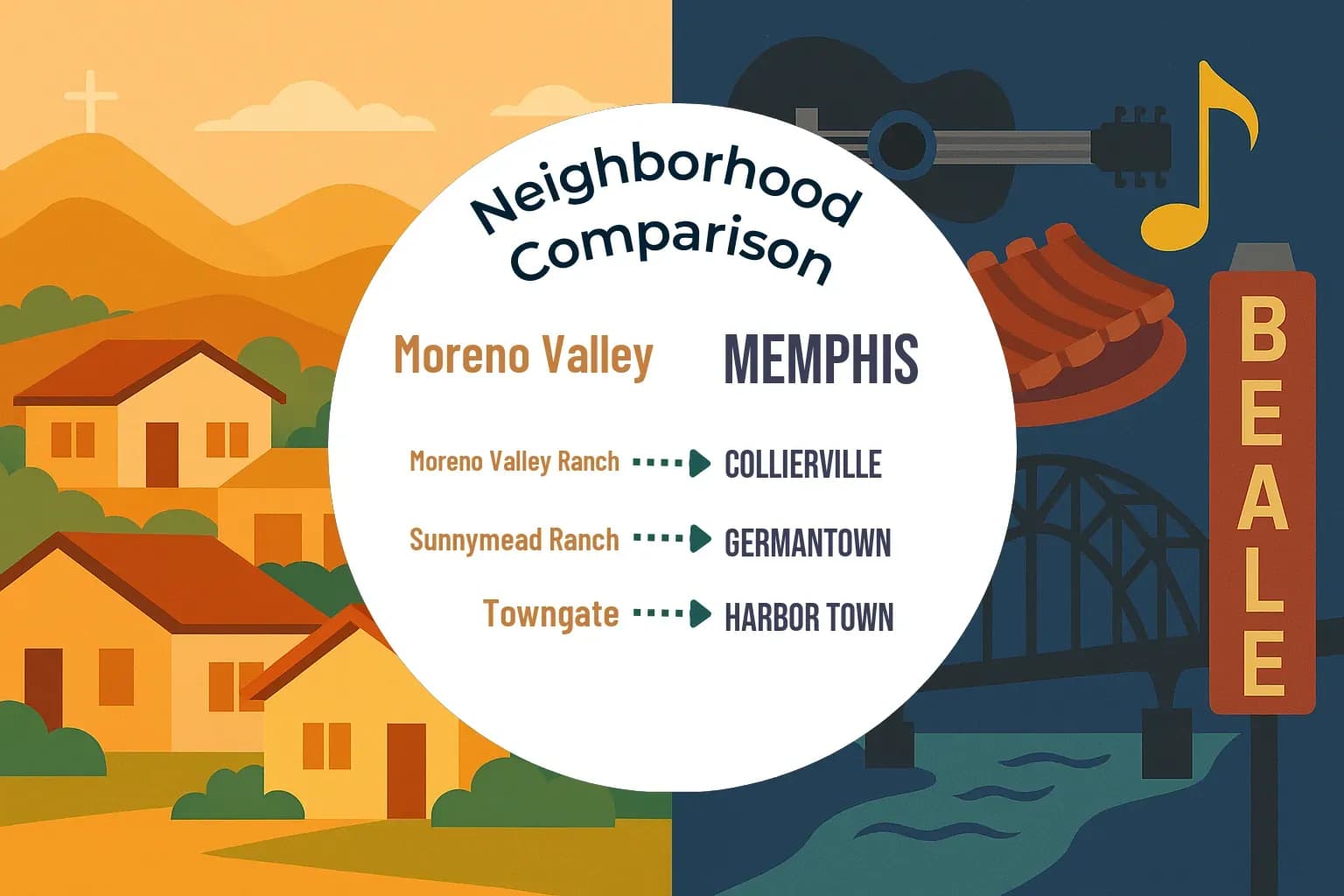 Moreno Valley vs Memphis Neighborhood Comparison