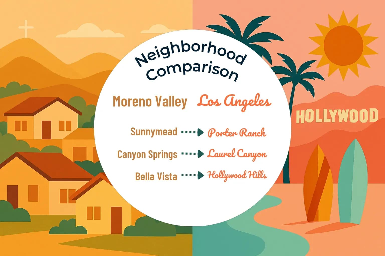 Moreno Valley vs Los Angeles Neighborhood Comparison