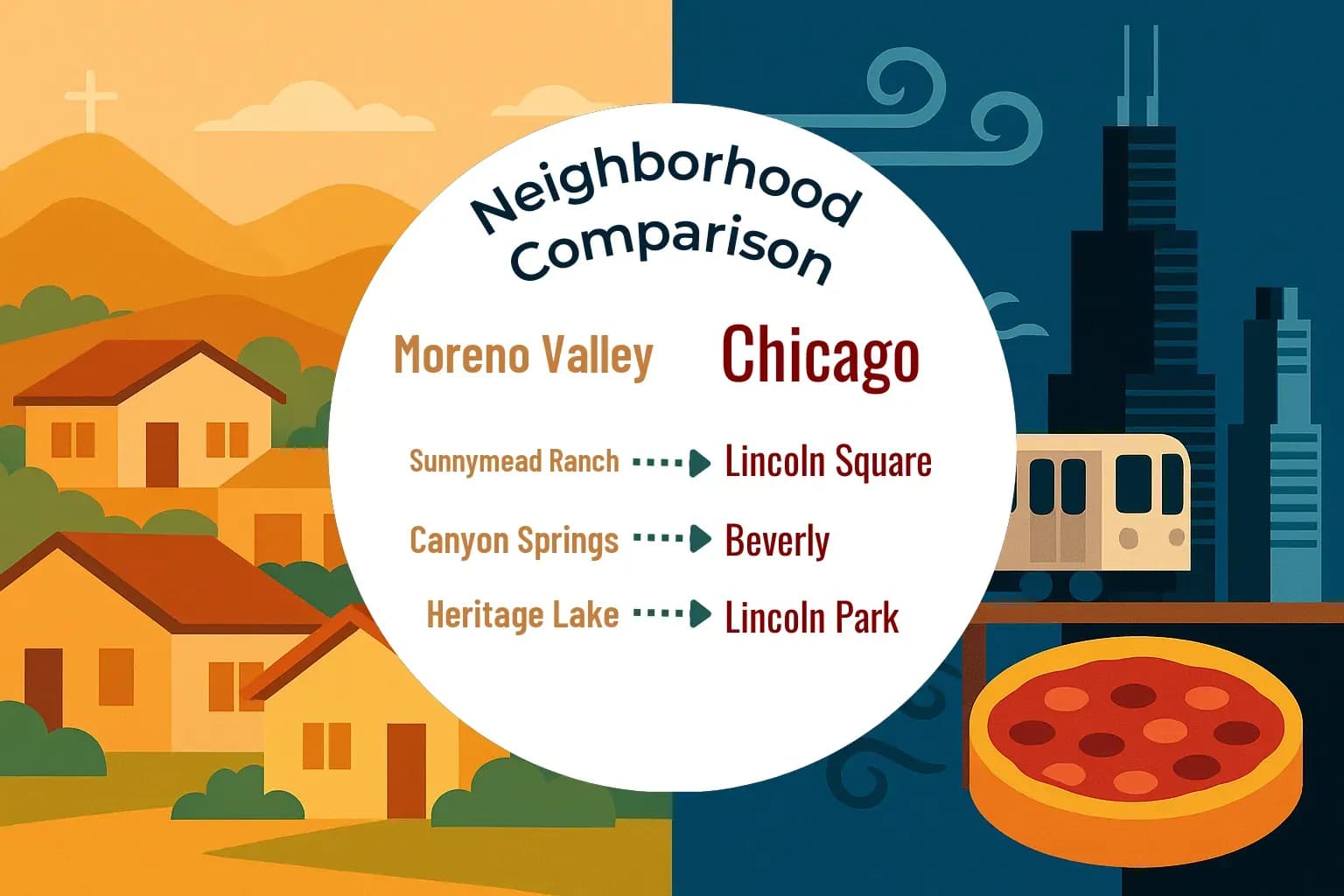 Moreno Valley vs Chicago Neighborhood Comparison