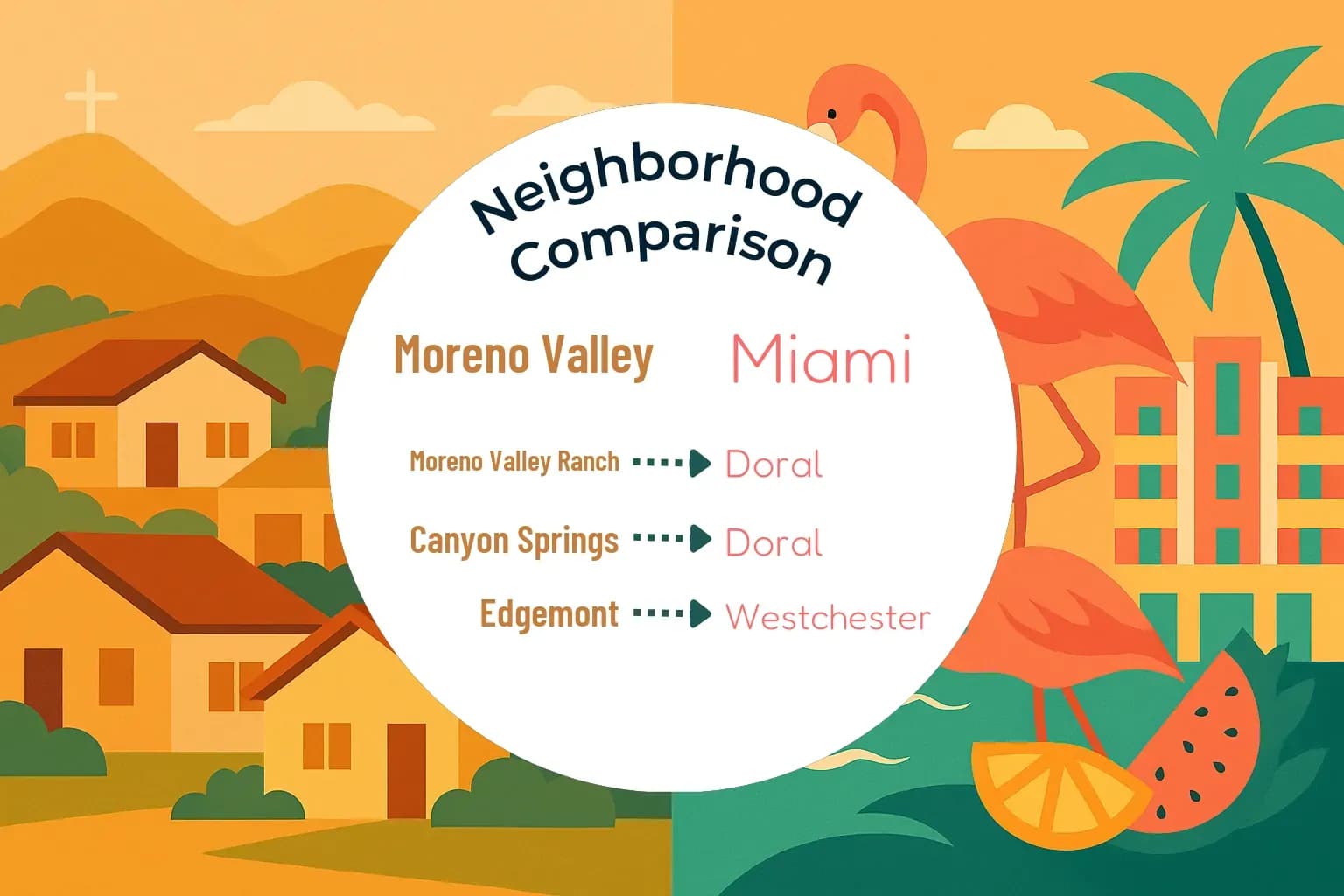 Moreno Valley vs Miami Neighborhood Comparison