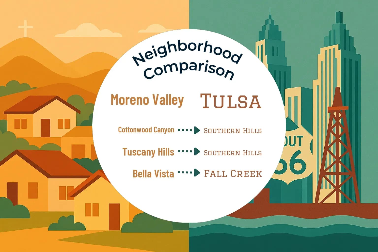 Moreno Valley vs Tulsa Neighborhood Comparison