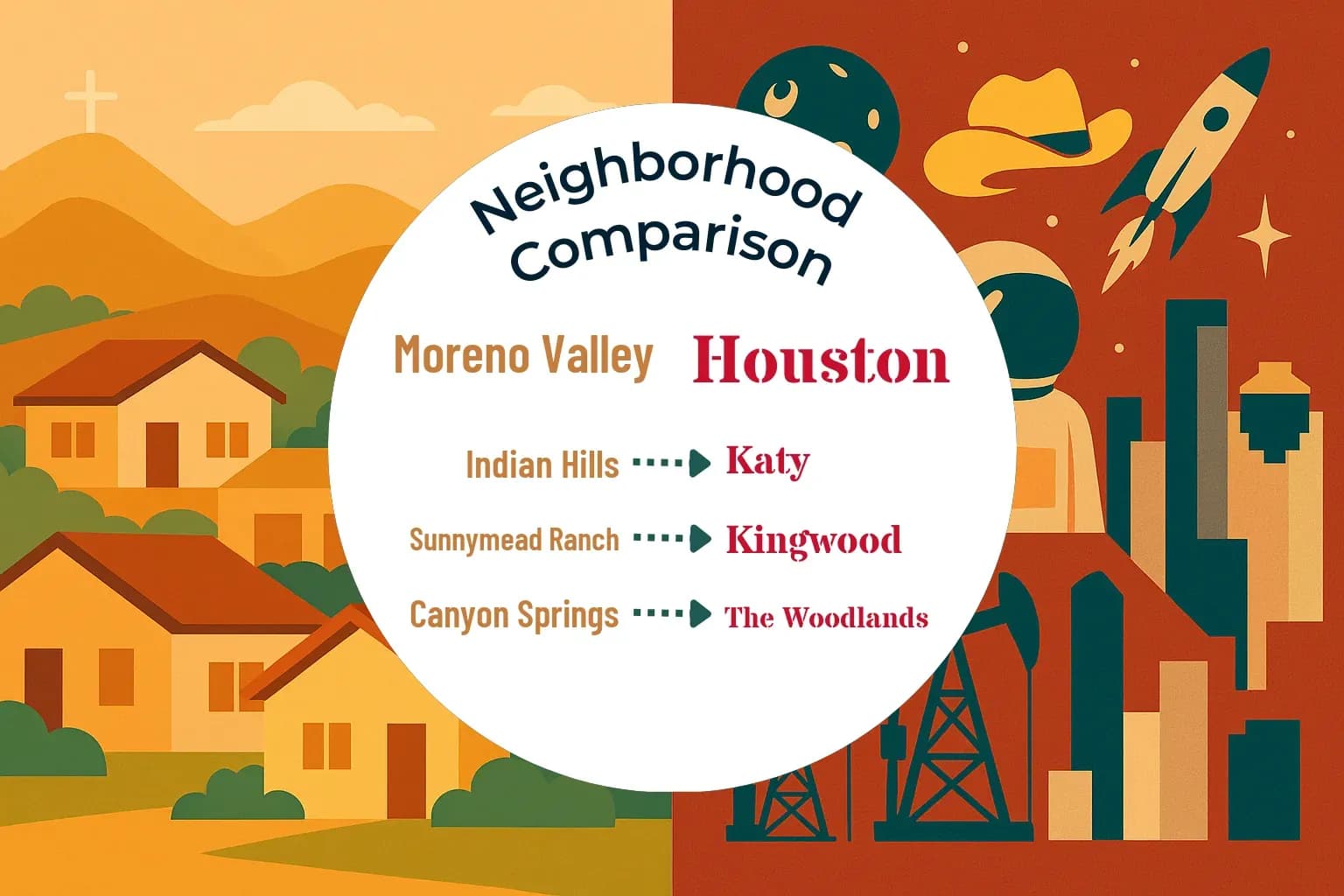 Moreno Valley vs Houston Neighborhood Comparison
