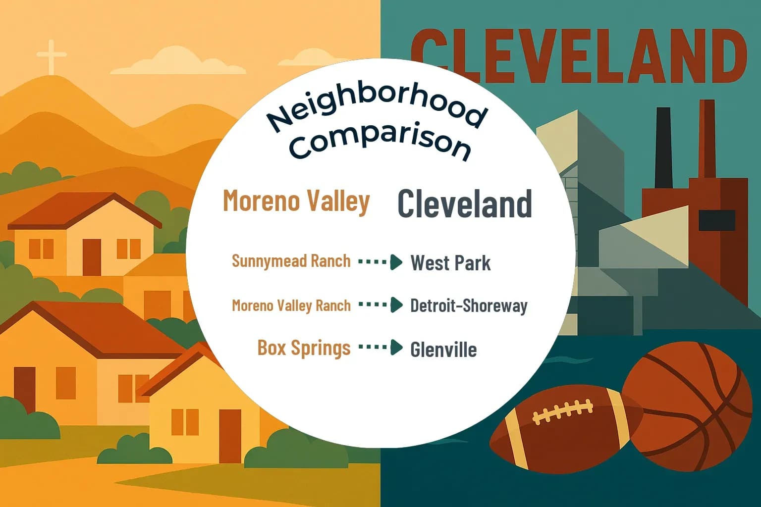 Moreno Valley vs Cleveland Neighborhood Comparison