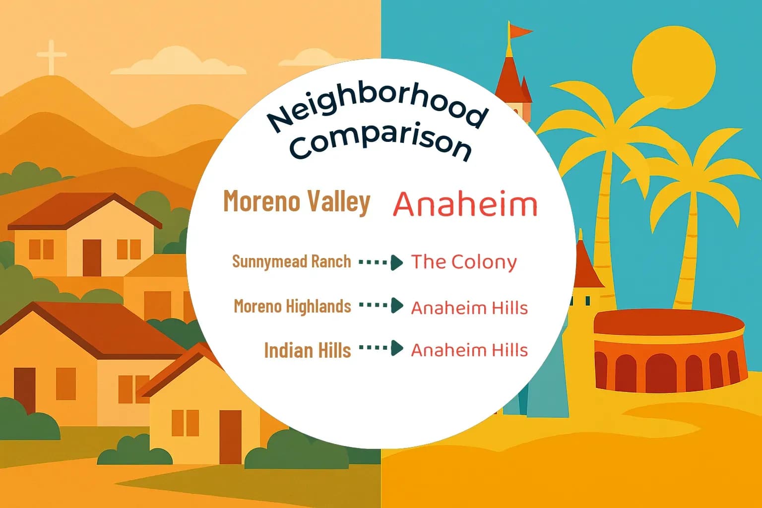 Moreno Valley vs Anaheim Neighborhood Comparison