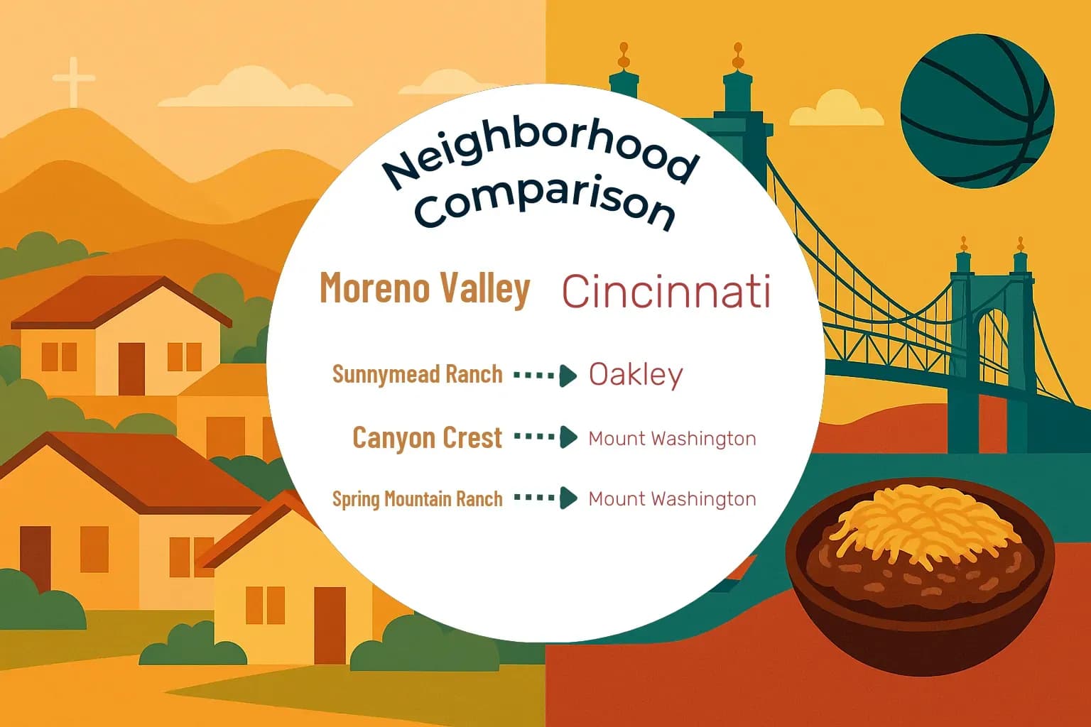 Moreno Valley vs Cincinnati Neighborhood Comparison