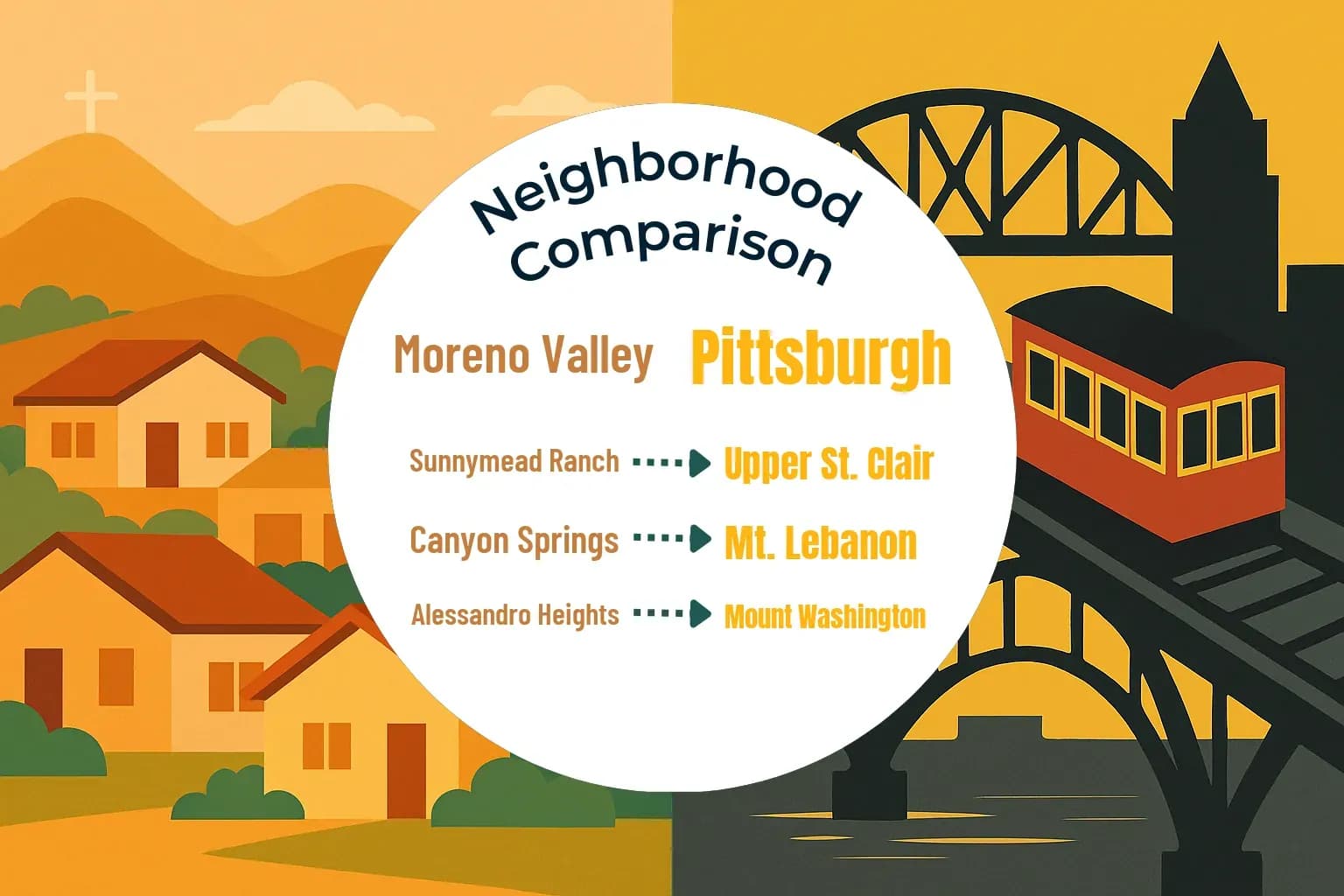 Moreno Valley vs Pittsburgh Neighborhood Comparison
