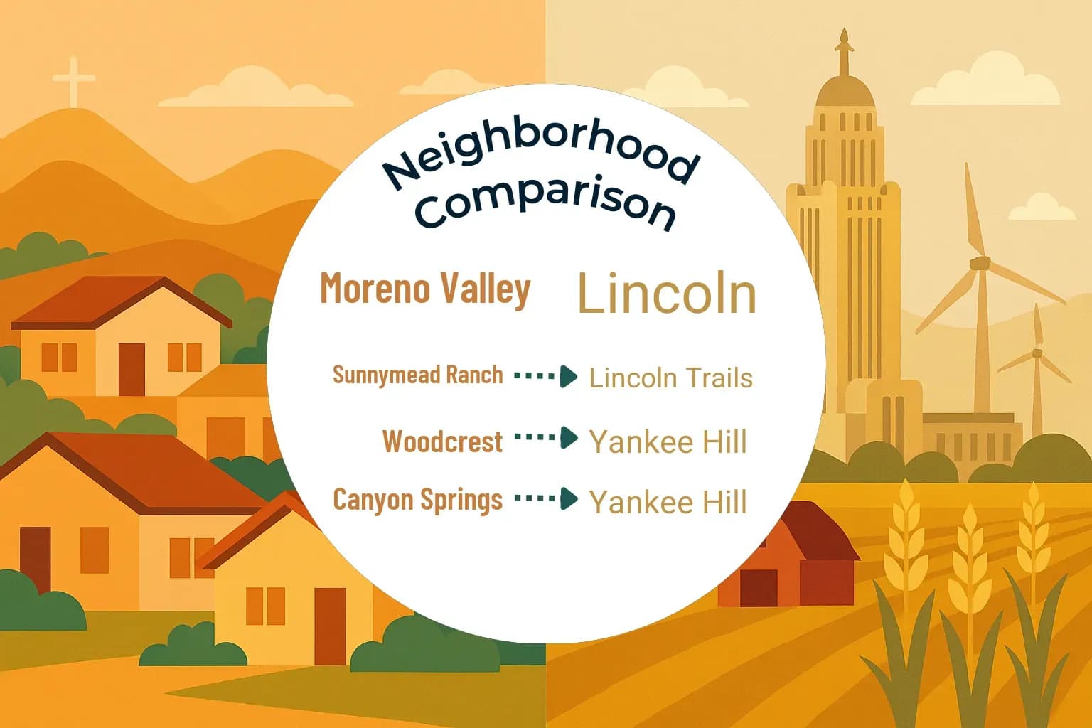 Moreno Valley vs Lincoln Neighborhood Comparison