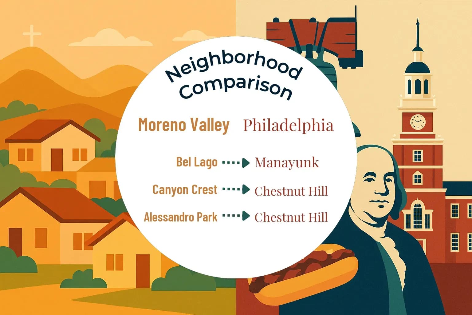 Moreno Valley vs Philadelphia Neighborhood Comparison
