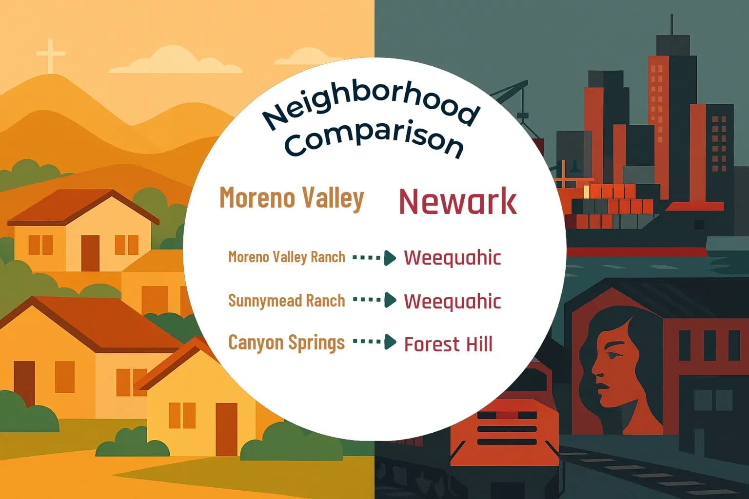 Moreno Valley vs Newark Neighborhood Comparison