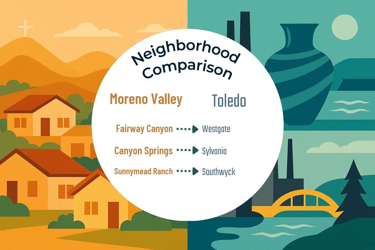 Moreno Valley vs Toledo Neighborhood Comparison