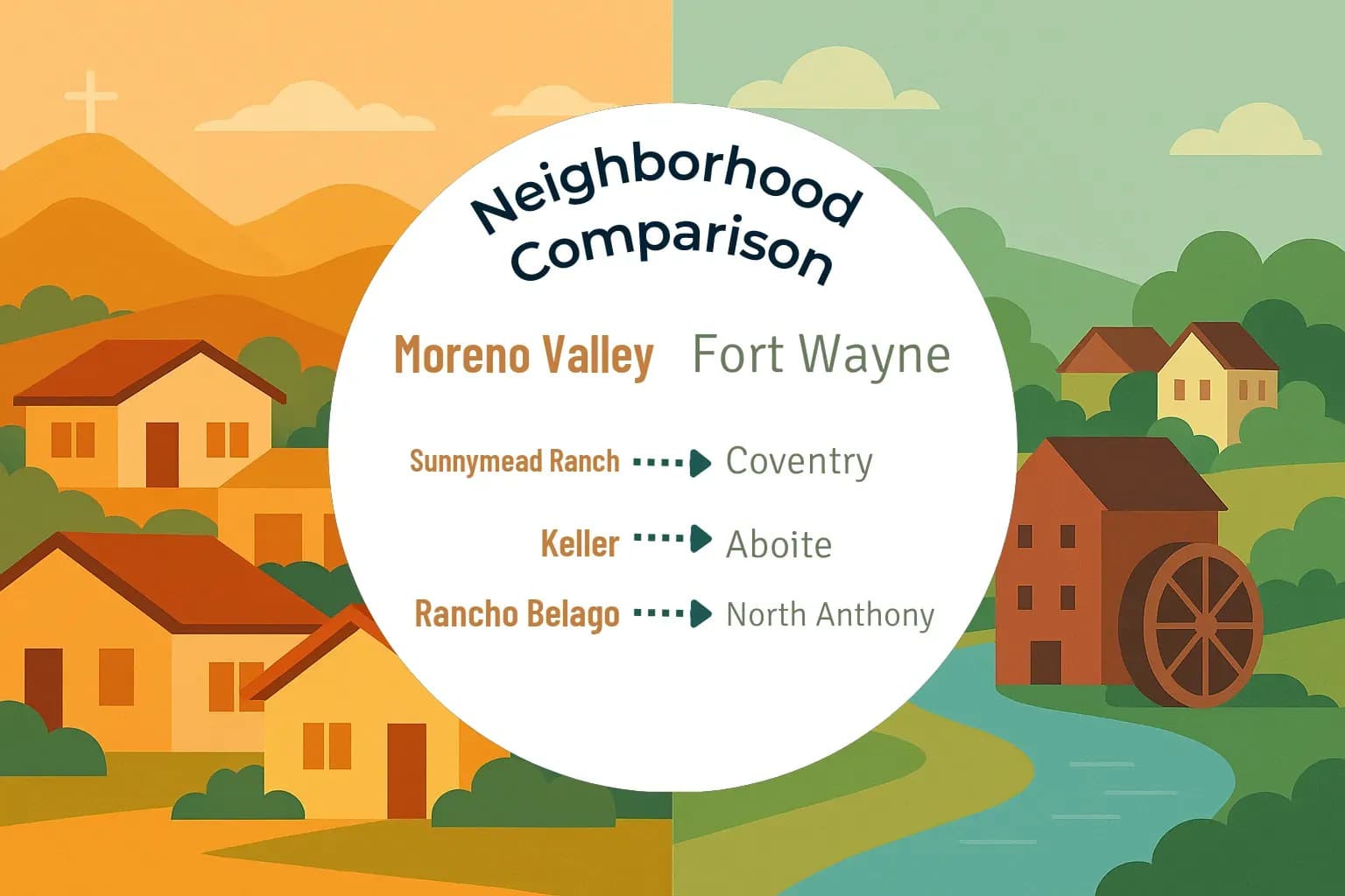 Moreno Valley vs Fort Wayne Neighborhood Comparison