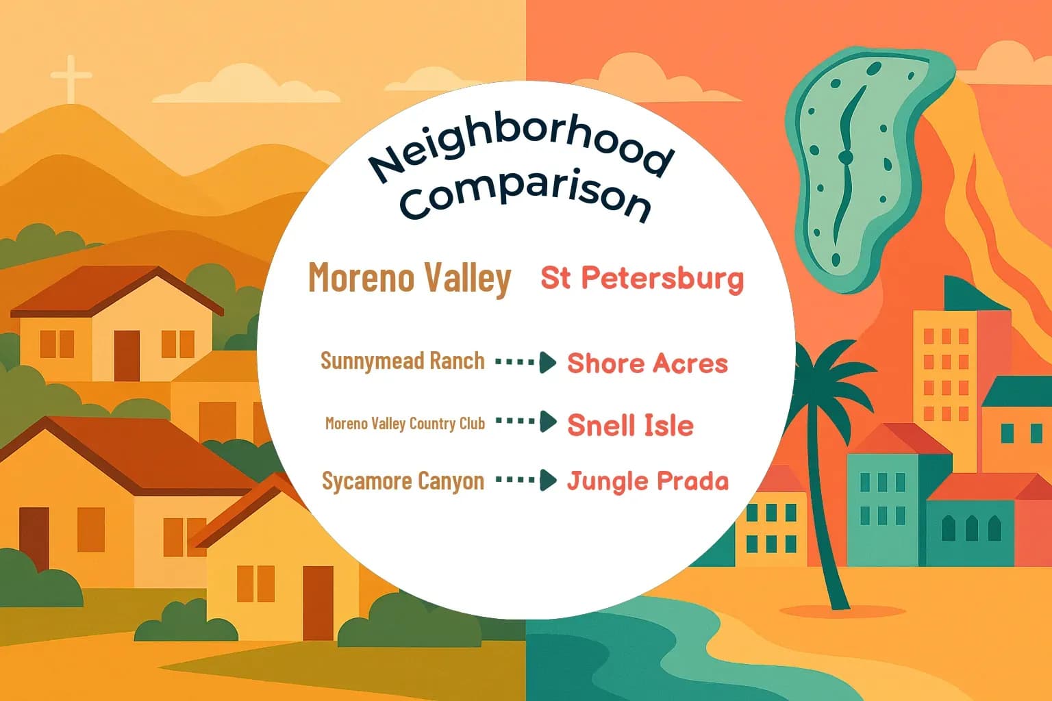 Moreno Valley vs St. Petersburg Neighborhood Comparison