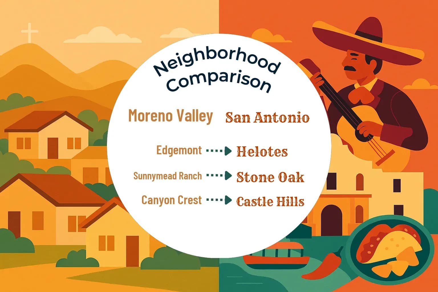 Moreno Valley vs San Antonio Neighborhood Comparison