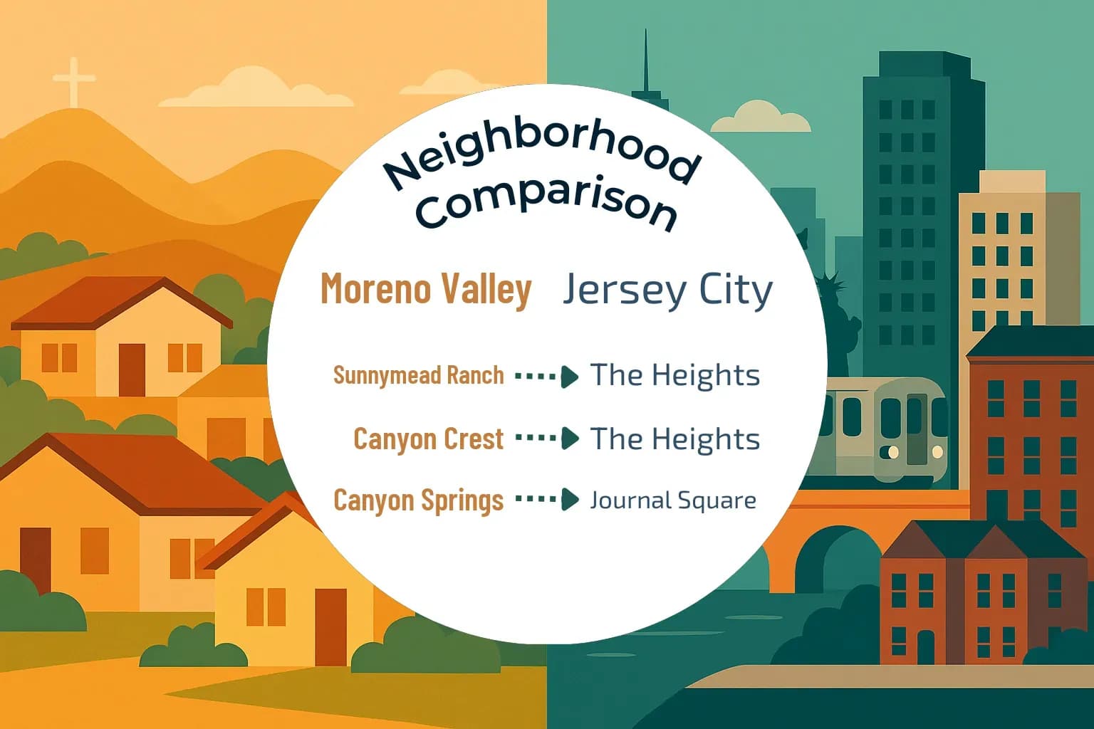 Moreno Valley vs Jersey City Neighborhood Comparison