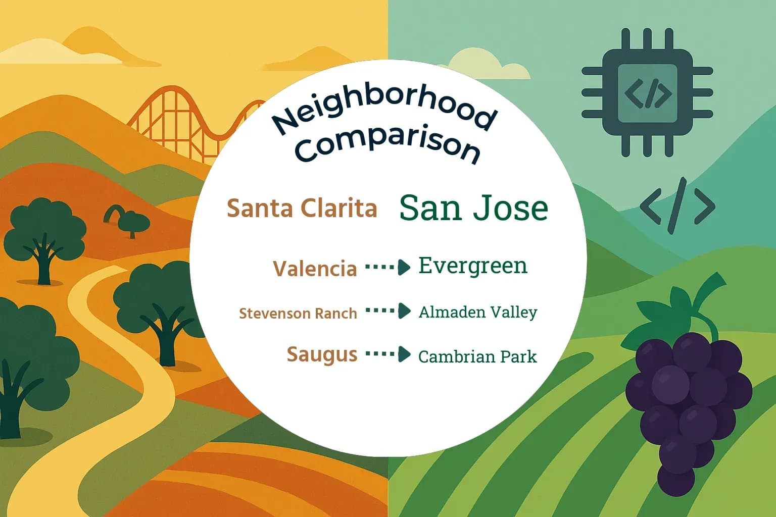 Santa Clarita vs San Jose Neighborhood Comparison