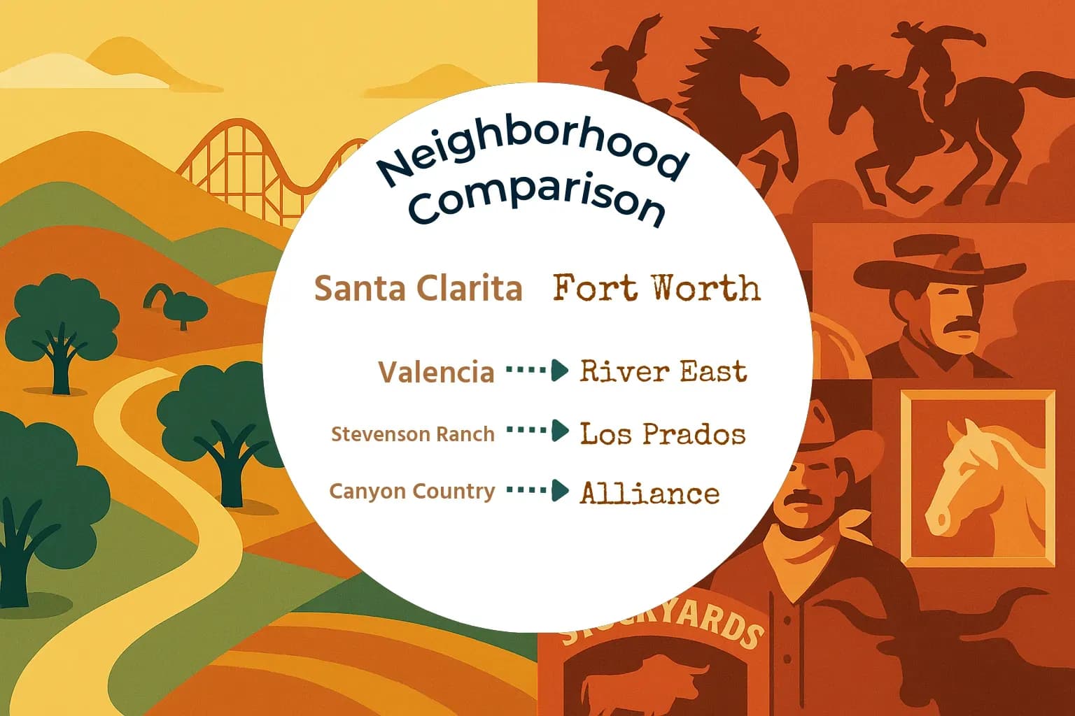 Santa Clarita vs Fort Worth Neighborhood Comparison