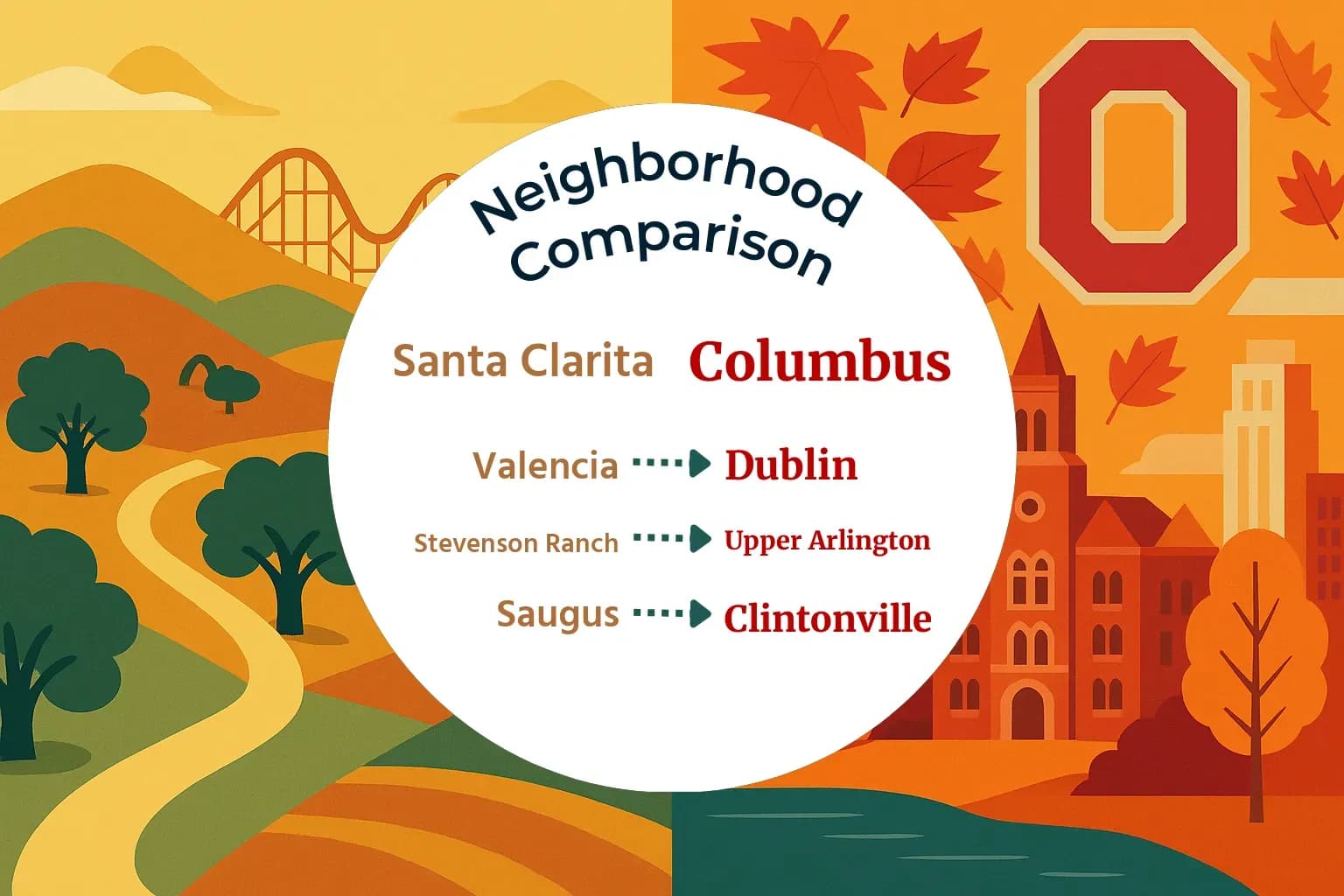 Santa Clarita vs Columbus Neighborhood Comparison