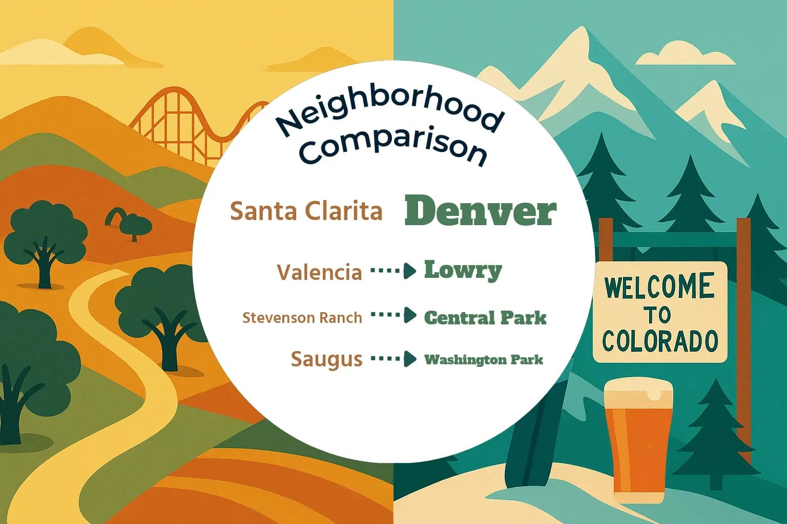 Santa Clarita vs Denver Neighborhood Comparison