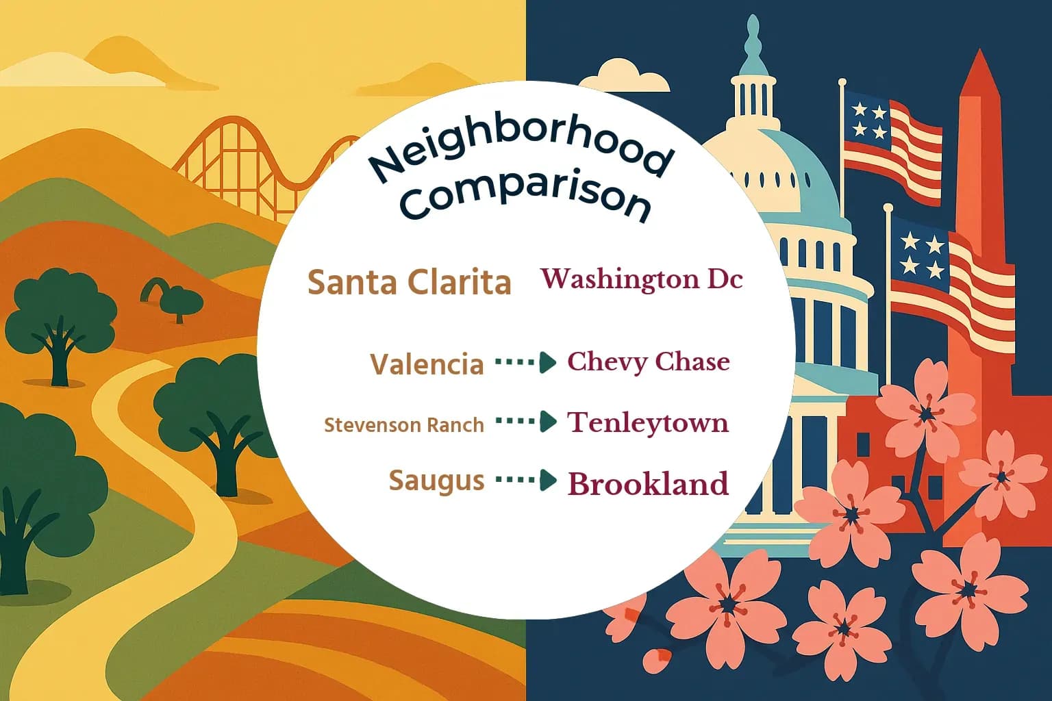 Santa Clarita vs Washington DC Neighborhood Comparison
