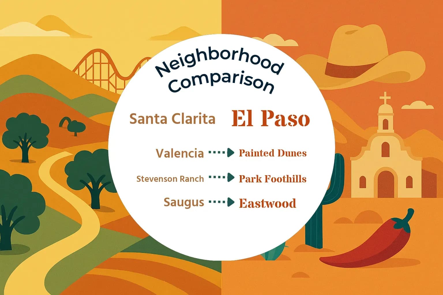 Santa Clarita vs El Paso Neighborhood Comparison