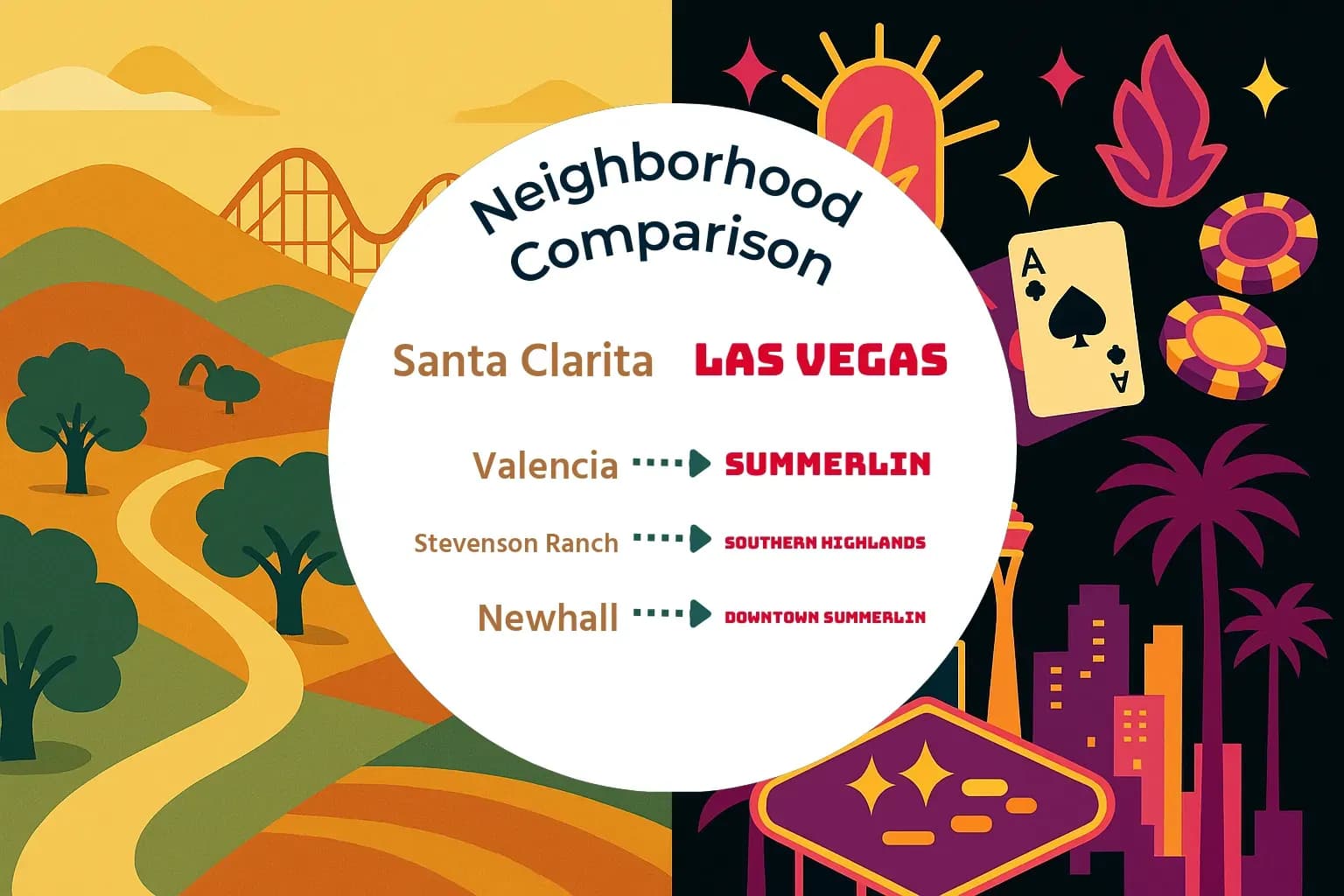 Santa Clarita vs Las Vegas Neighborhood Comparison