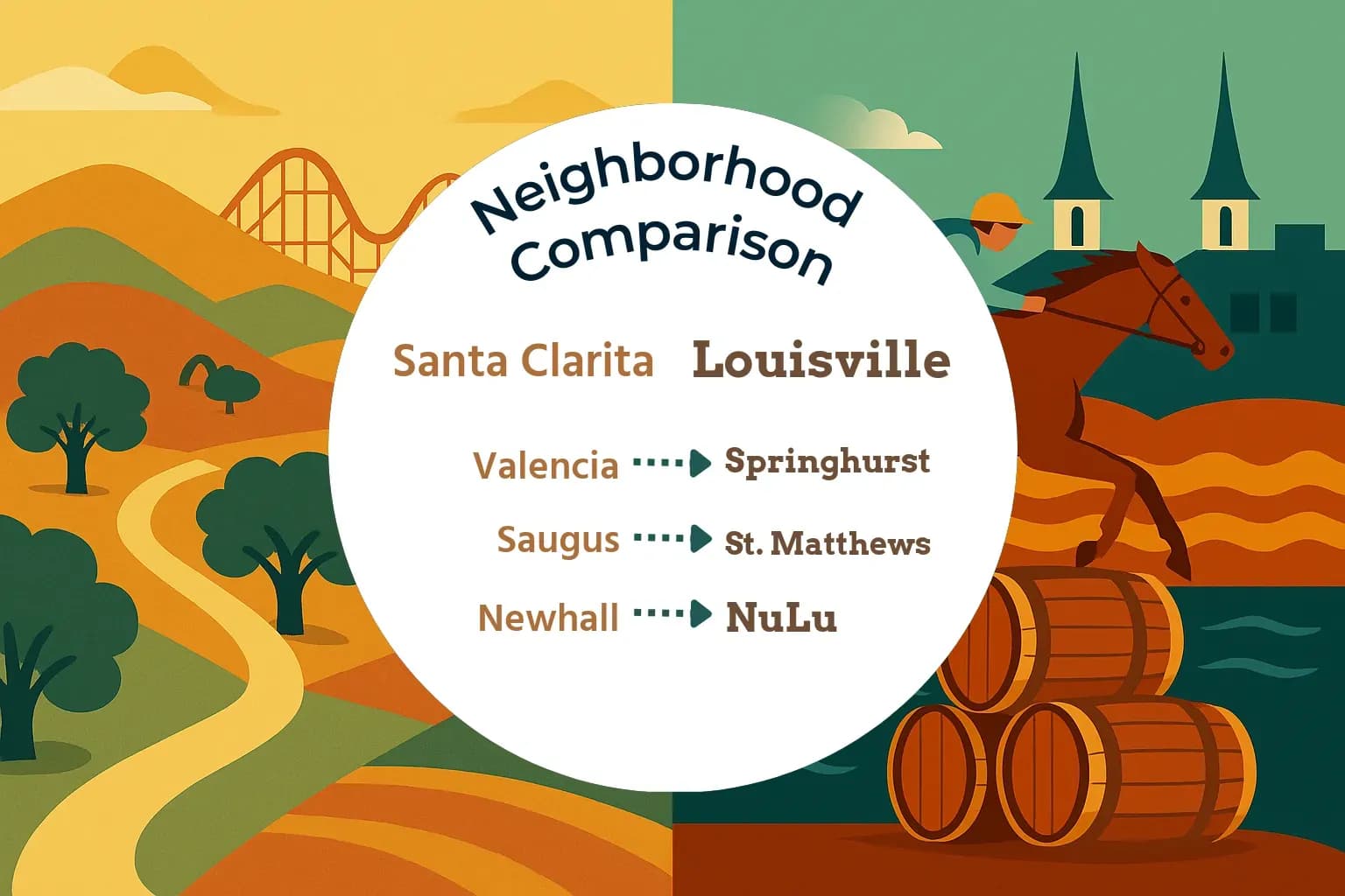 Santa Clarita vs Louisville Neighborhood Comparison