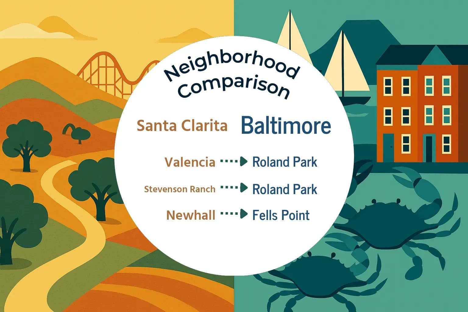 Santa Clarita vs Baltimore Neighborhood Comparison