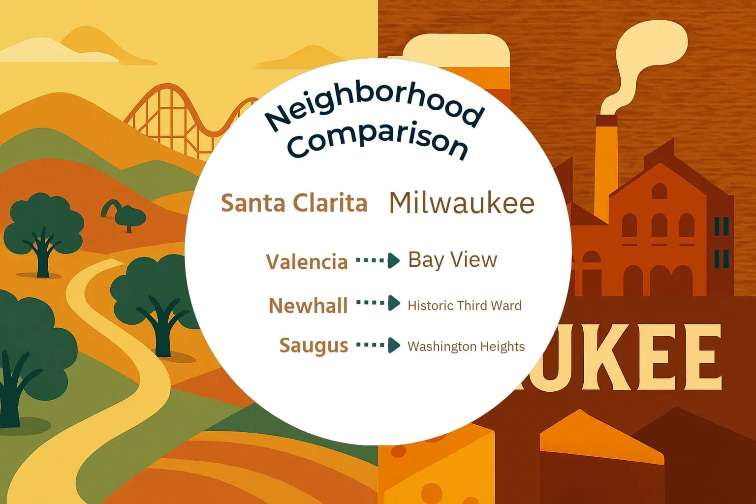 Santa Clarita vs Milwaukee Neighborhood Comparison