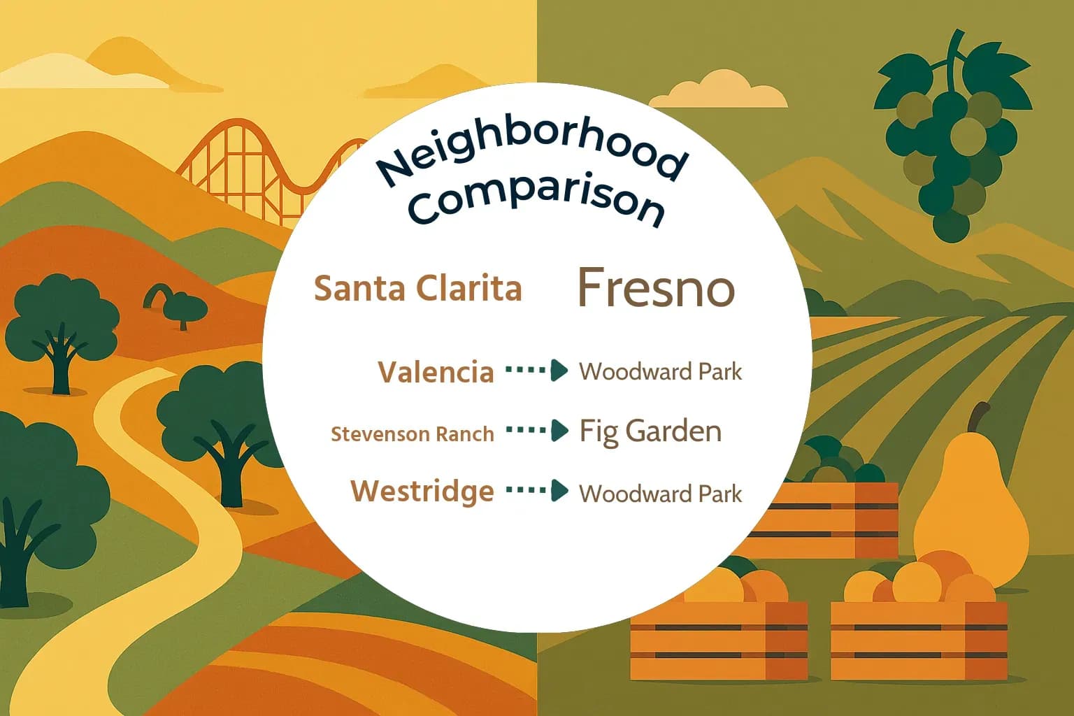 Santa Clarita vs Fresno Neighborhood Comparison