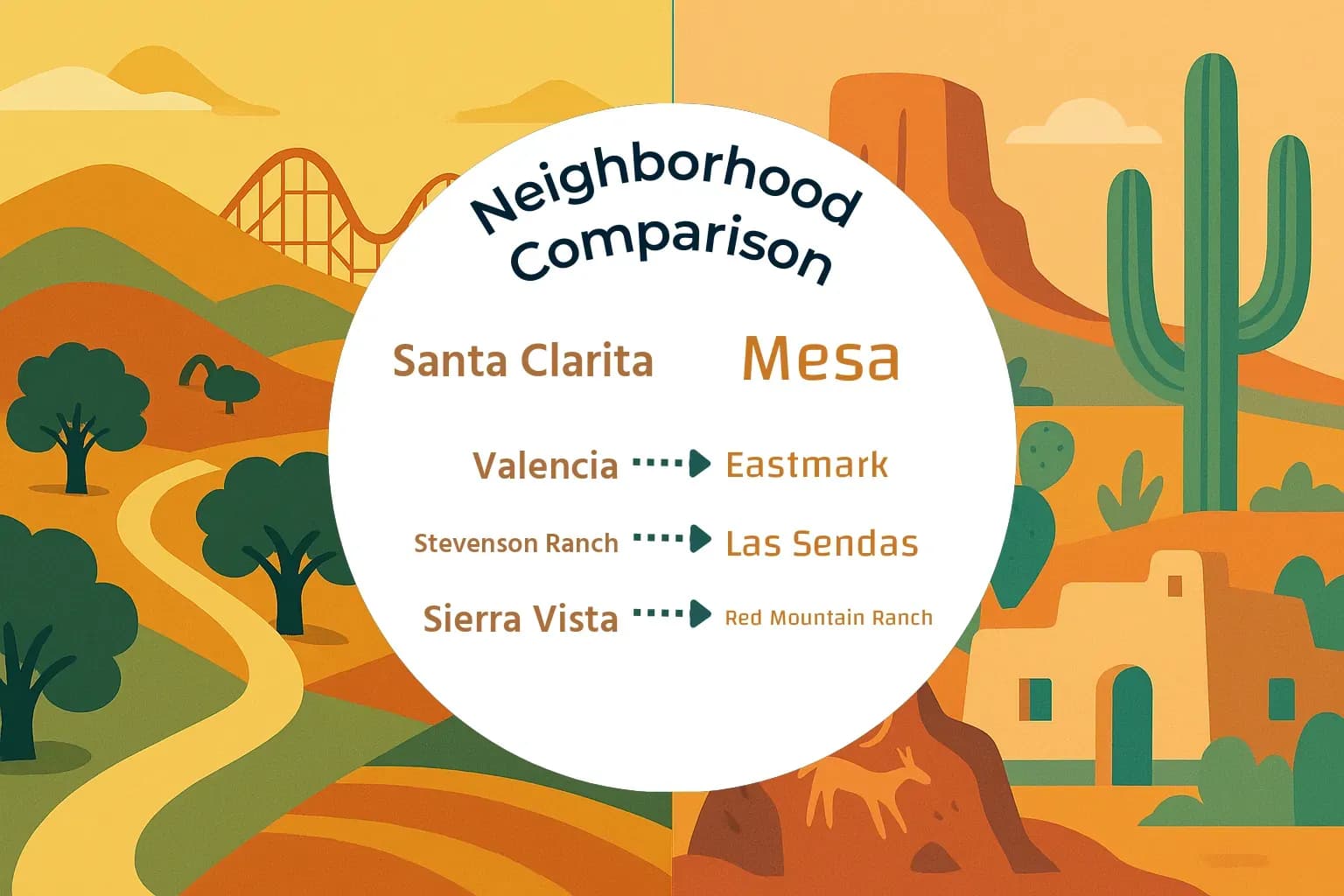 Santa Clarita vs Mesa Neighborhood Comparison