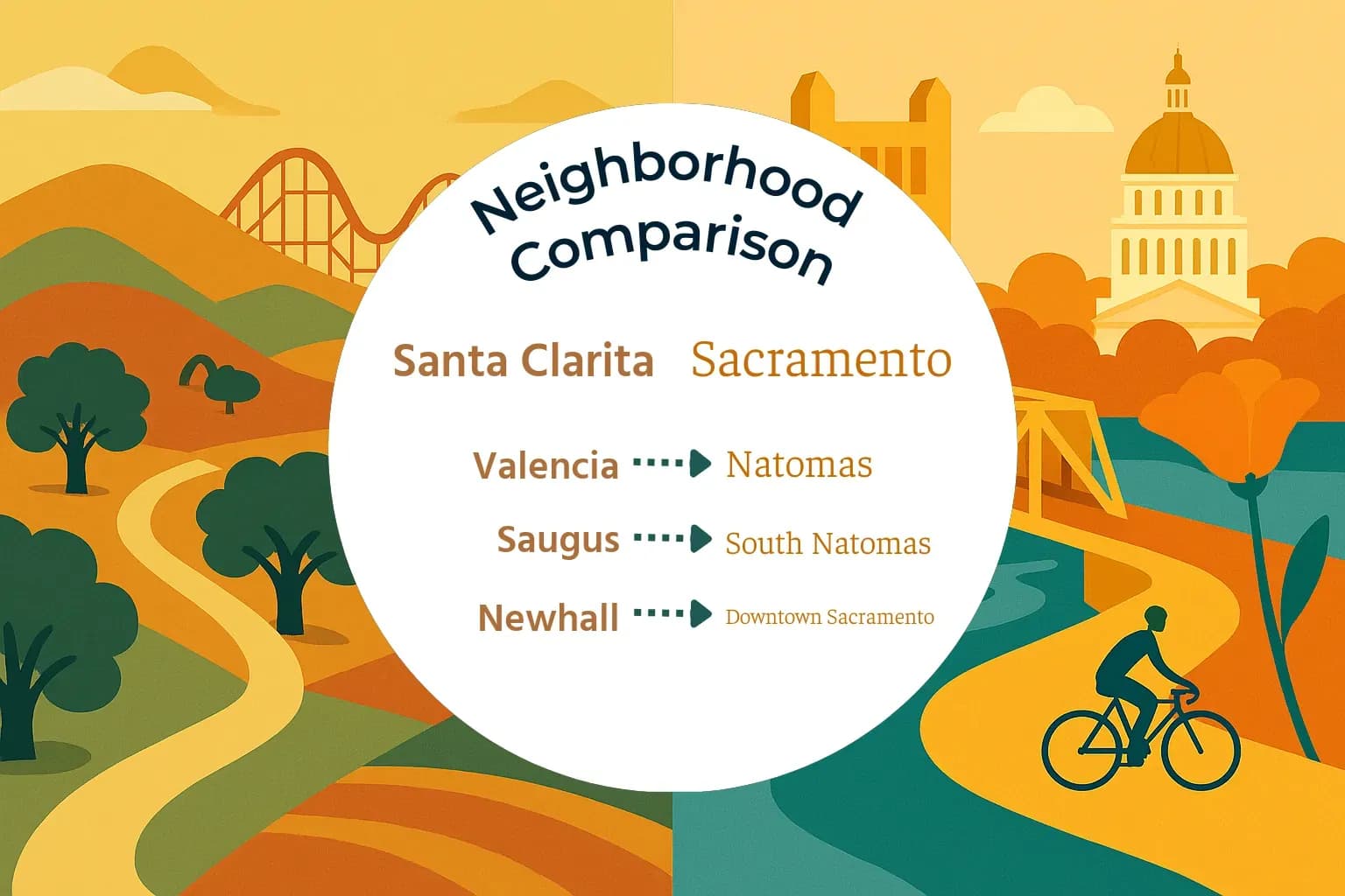 Santa Clarita vs Sacramento Neighborhood Comparison