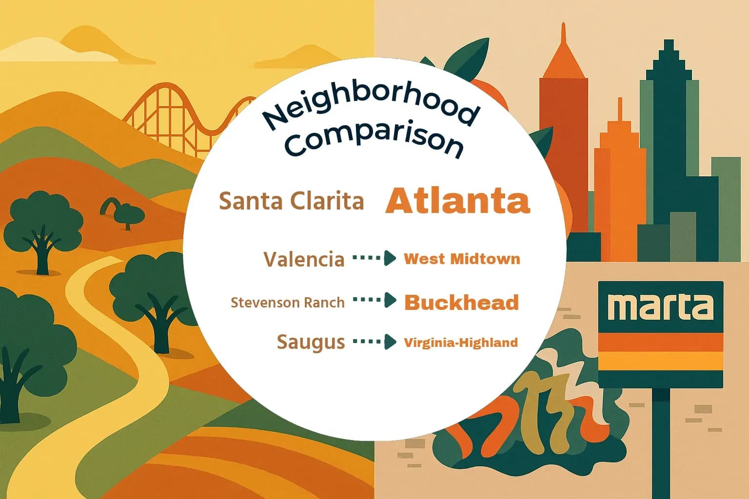 Santa Clarita vs Atlanta Neighborhood Comparison