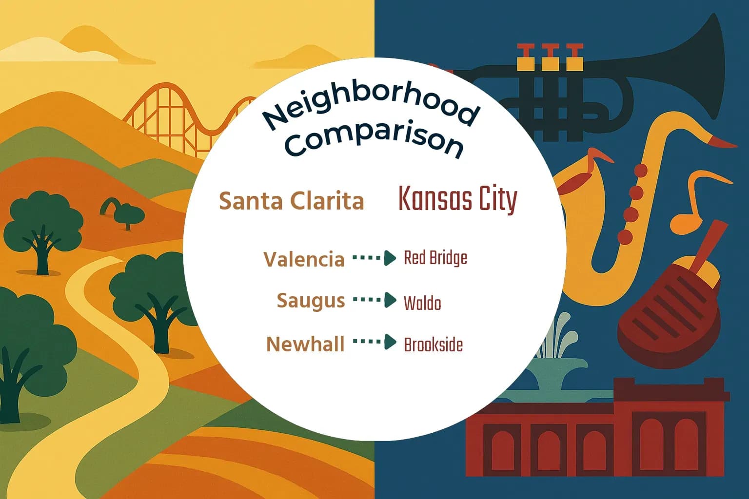 Santa Clarita vs Kansas City Neighborhood Comparison