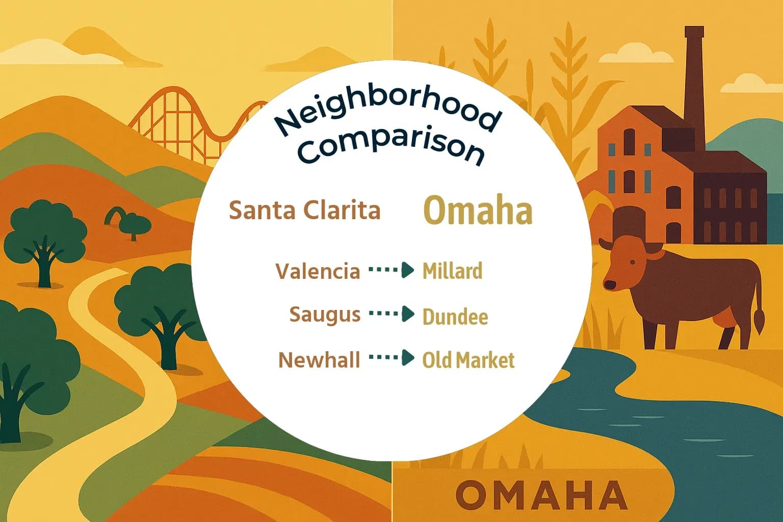 Santa Clarita vs Omaha Neighborhood Comparison