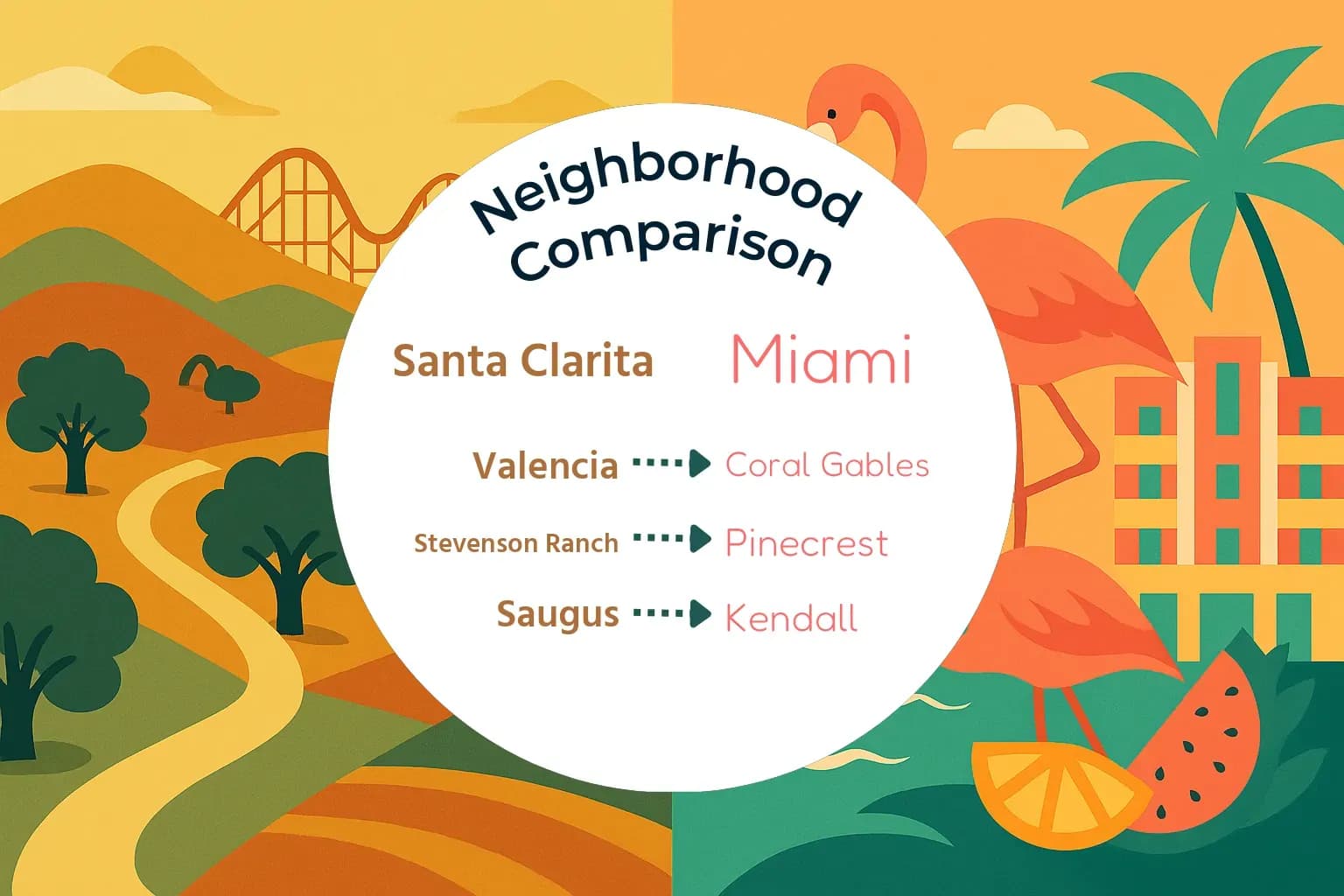 Santa Clarita vs Miami Neighborhood Comparison