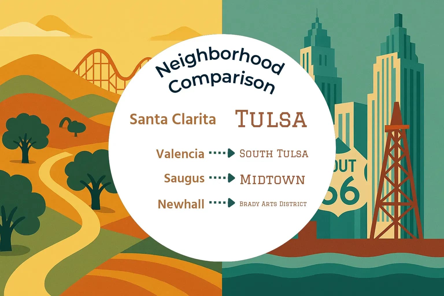 Santa Clarita vs Tulsa Neighborhood Comparison