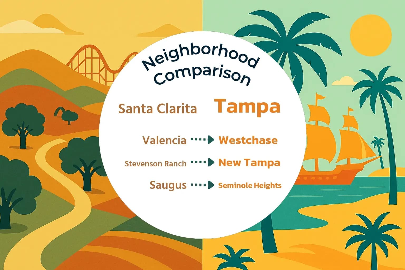 Santa Clarita vs Tampa Neighborhood Comparison