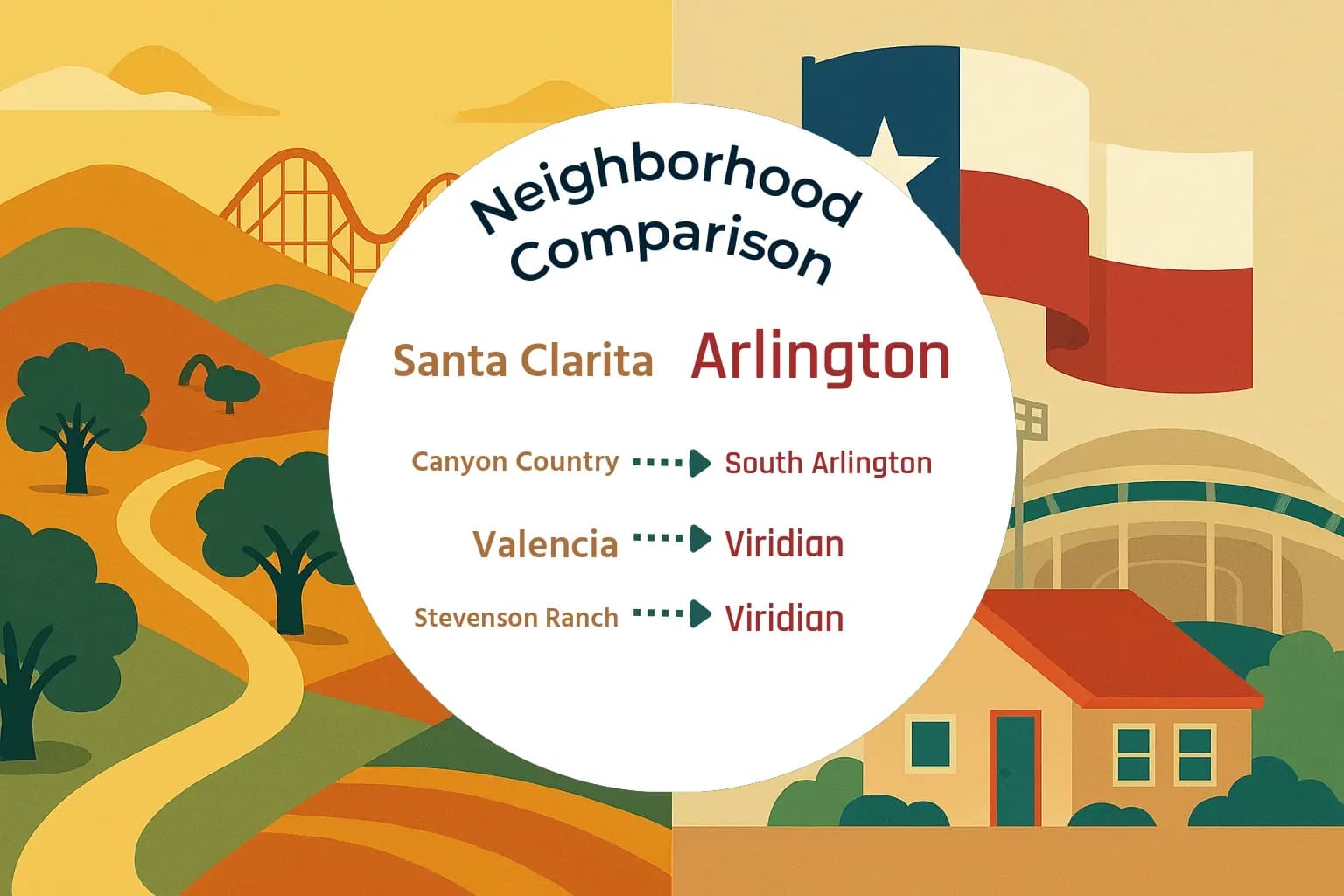 Santa Clarita vs Arlington Neighborhood Comparison