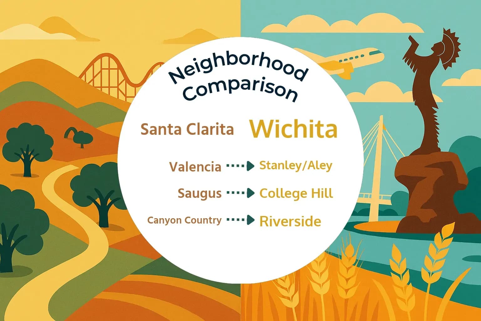 Santa Clarita vs Wichita Neighborhood Comparison