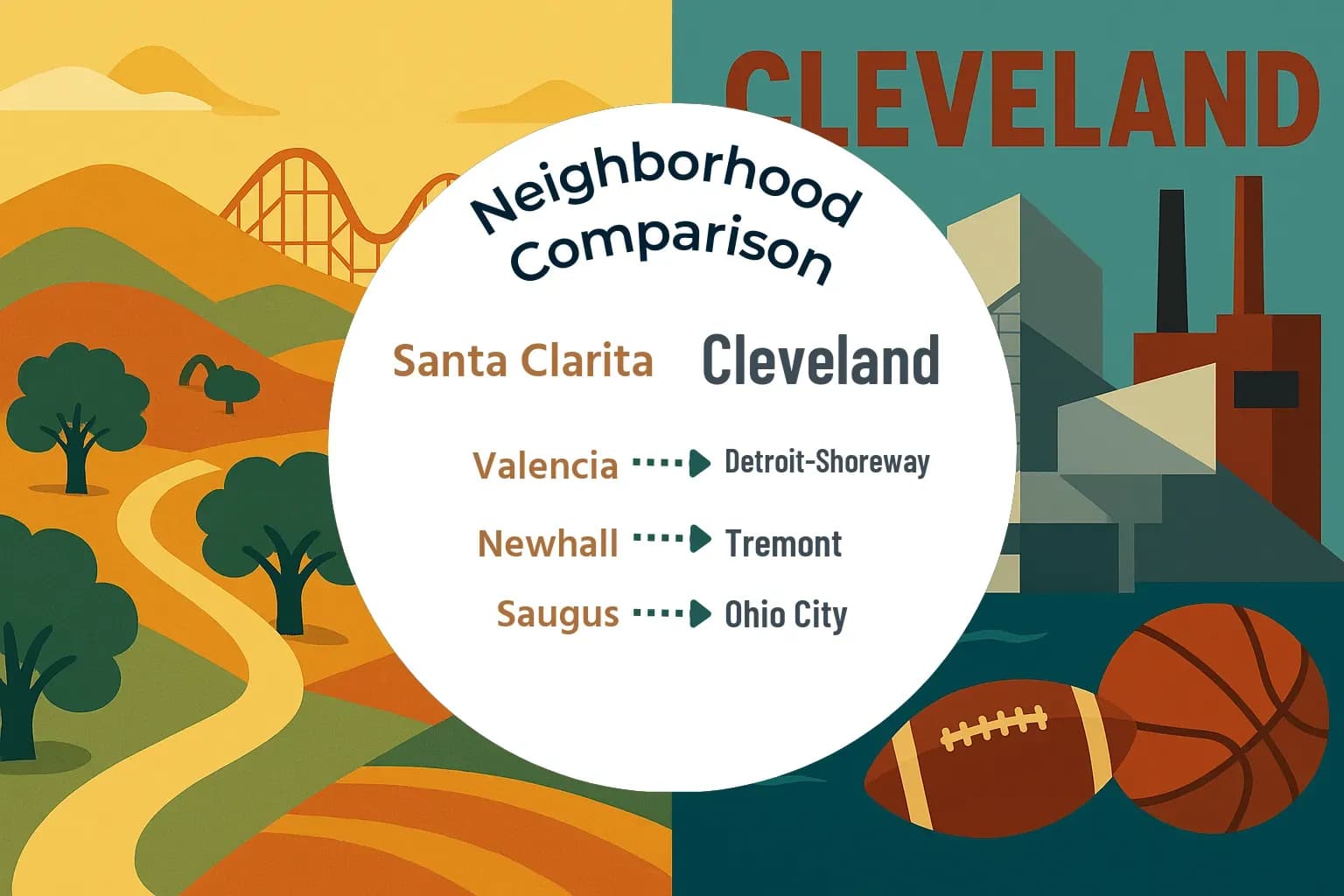 Santa Clarita vs Cleveland Neighborhood Comparison