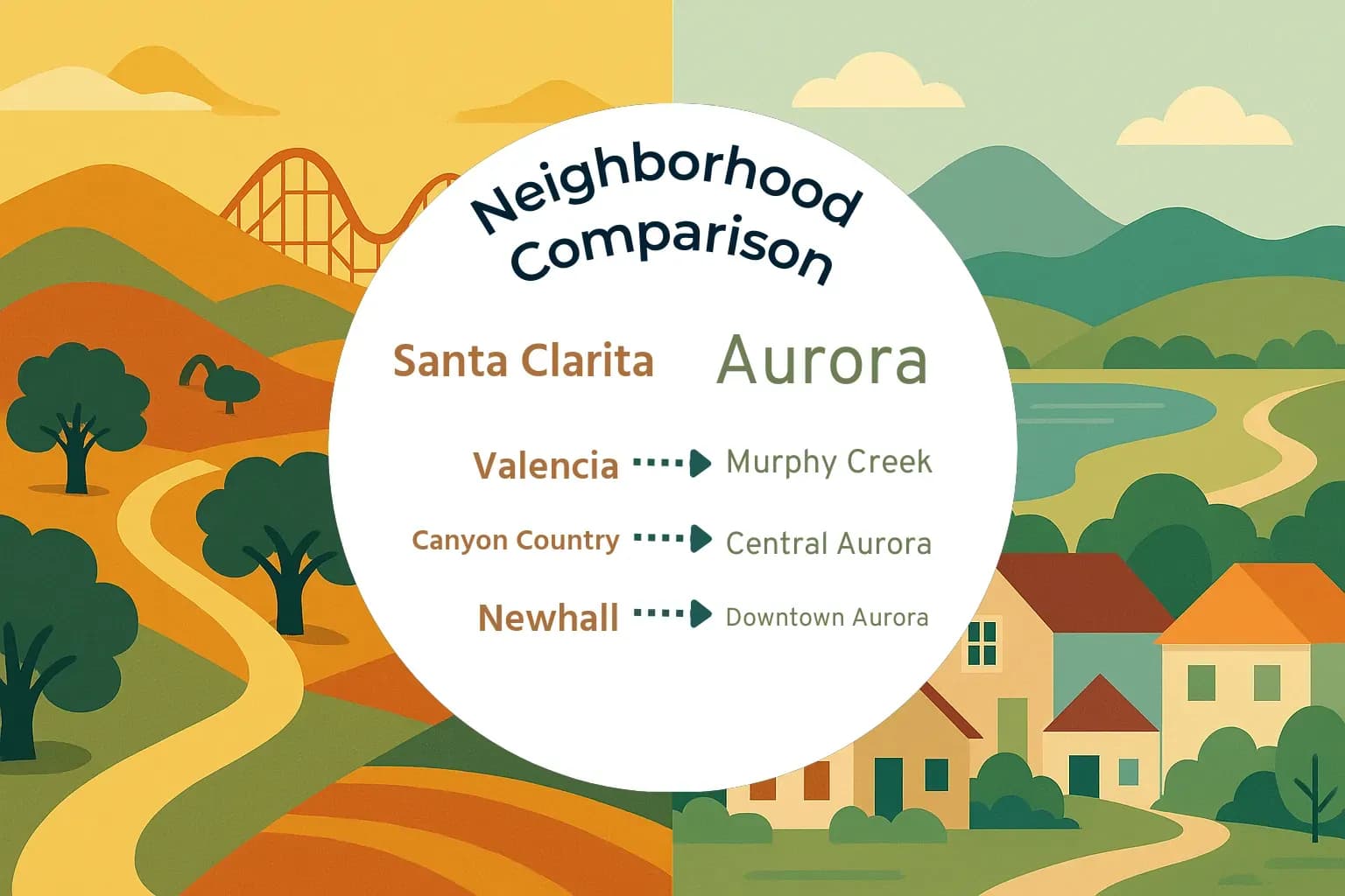Santa Clarita vs Aurora Neighborhood Comparison