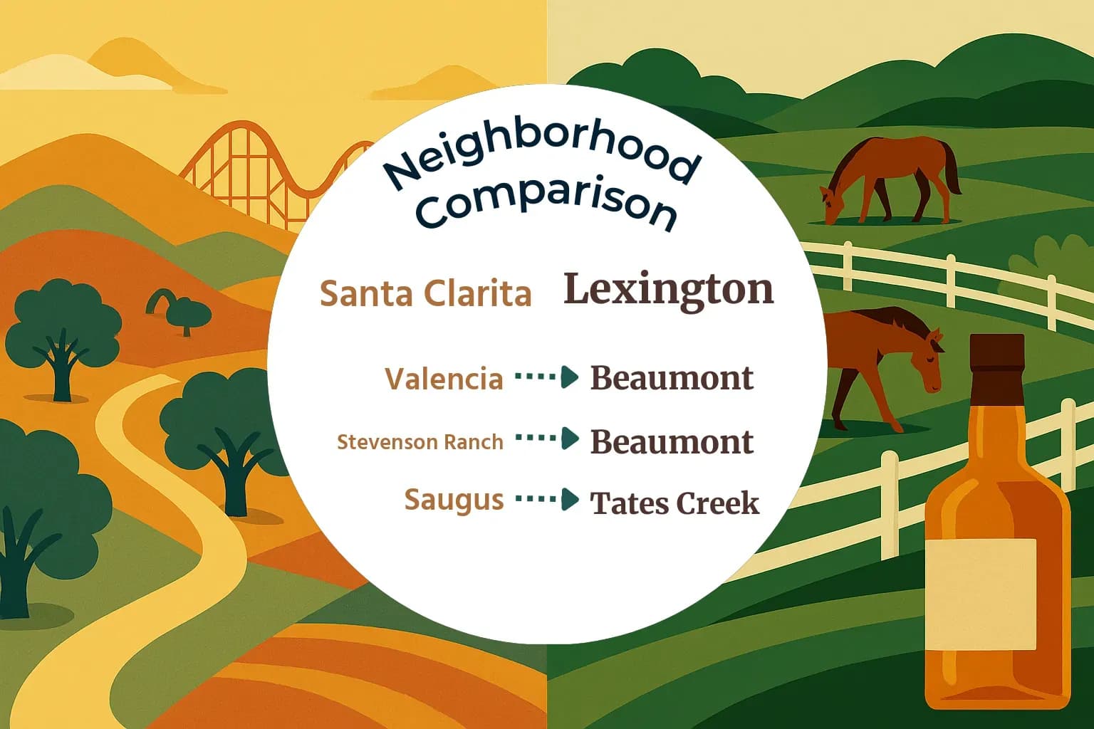 Santa Clarita vs Lexington Neighborhood Comparison