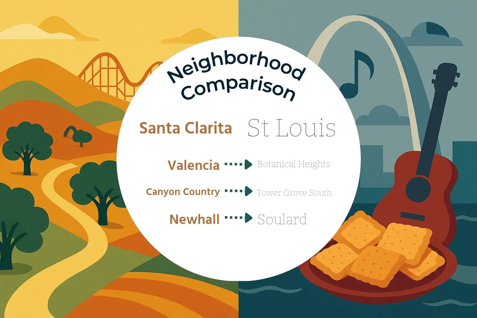 Santa Clarita vs St. Louis Neighborhood Comparison