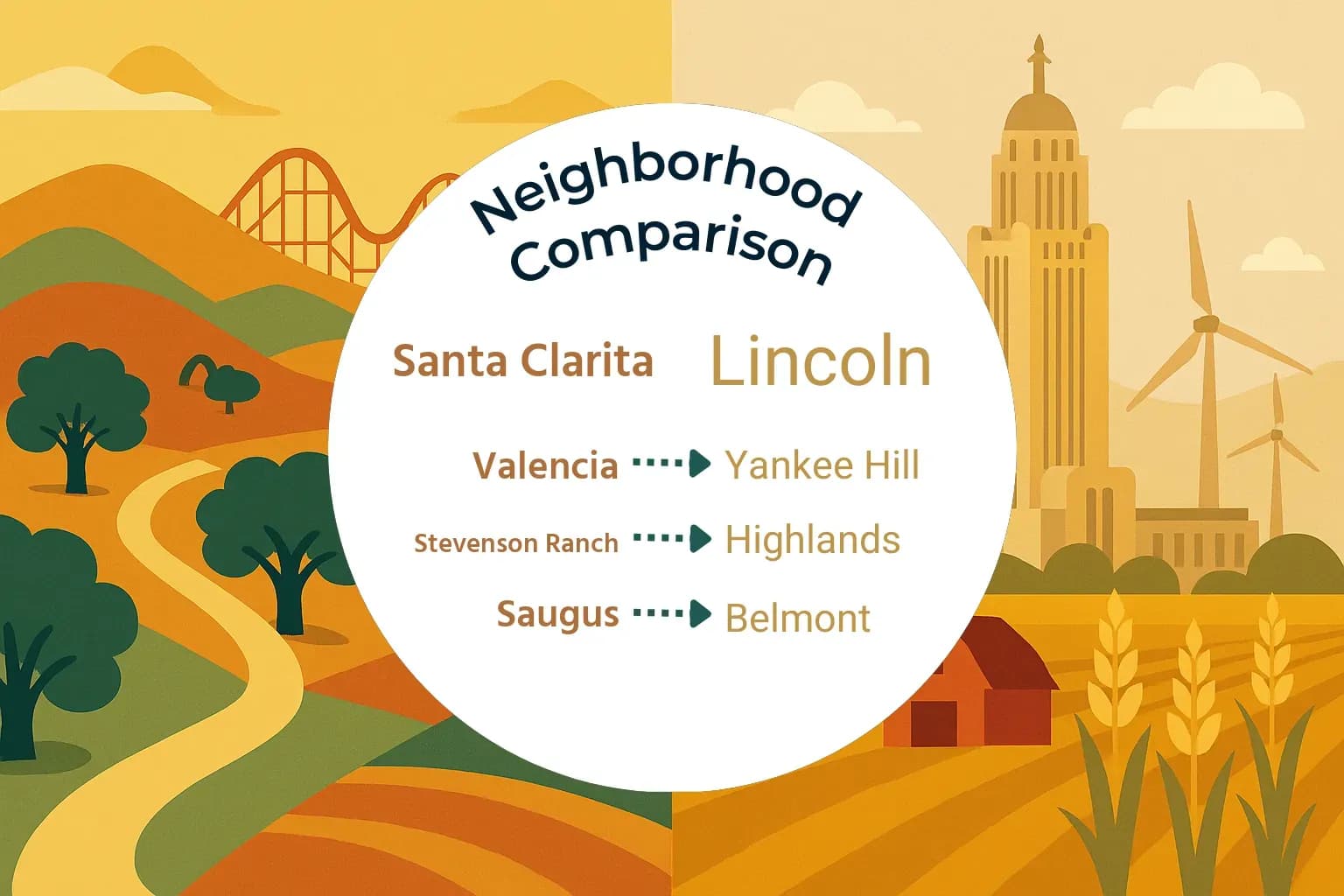 Santa Clarita vs Lincoln Neighborhood Comparison