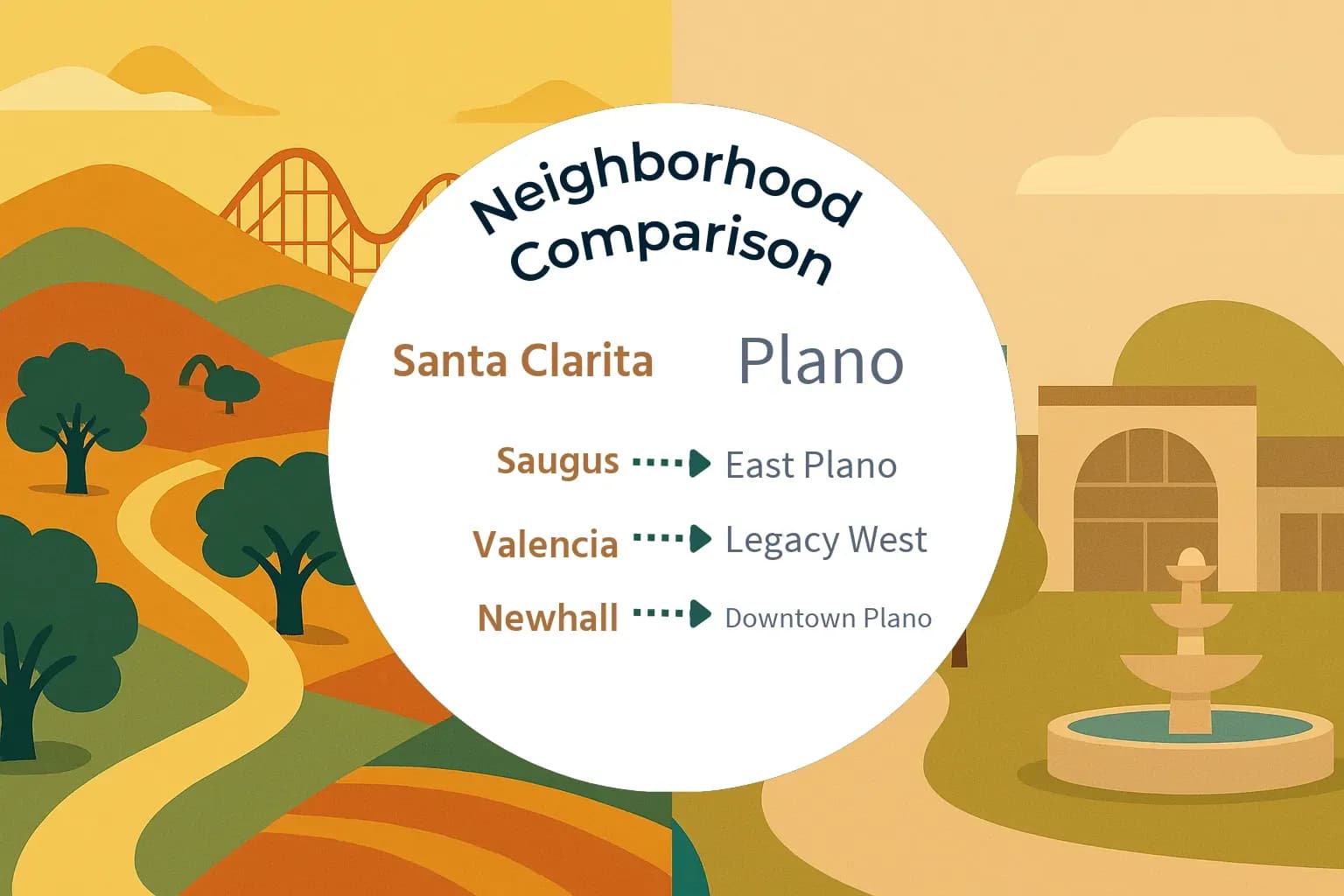 Santa Clarita vs Plano Neighborhood Comparison