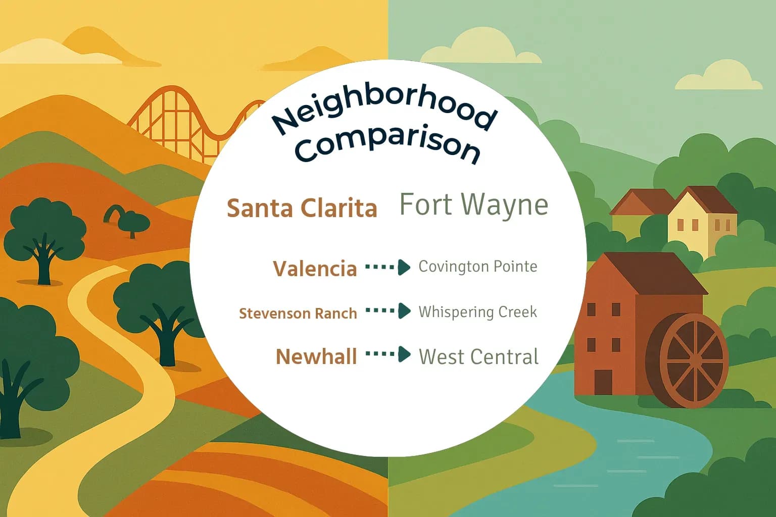 Santa Clarita vs Fort Wayne Neighborhood Comparison